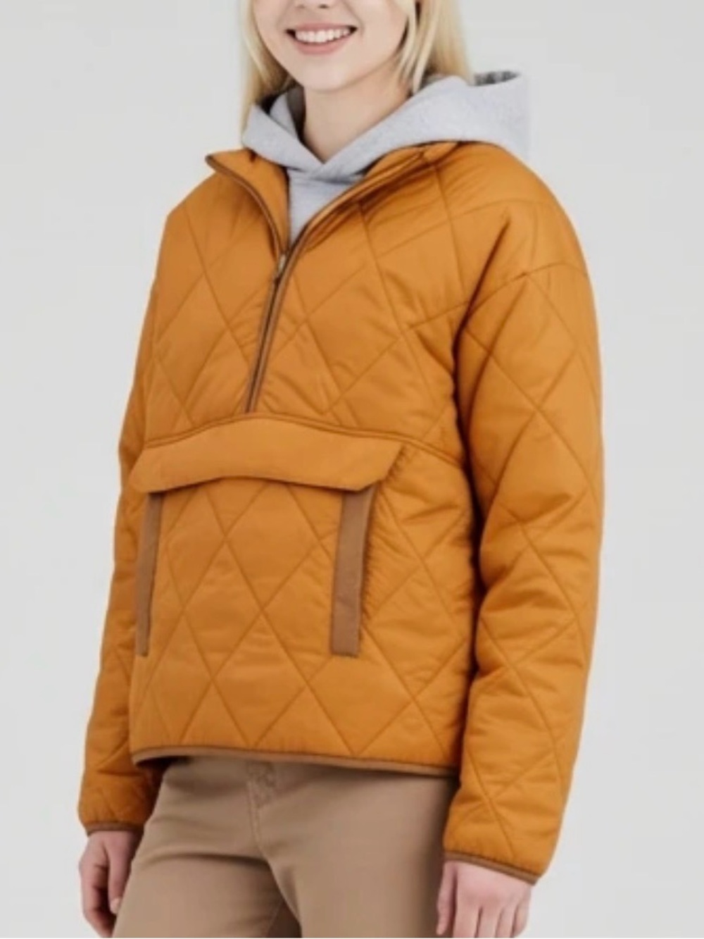 Alpine Design Women’s Quilted Anorak Puffer Jacket – Golden Honey  Sz XS NWT